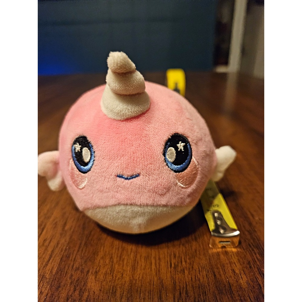 Kawaii Pastel Kidcore Rare Y2K Vibe Squeezamals Narcissa Pink Narwhal Slow Rise